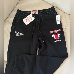 True Religion x Playboy Boyfriend Black Sweatpants